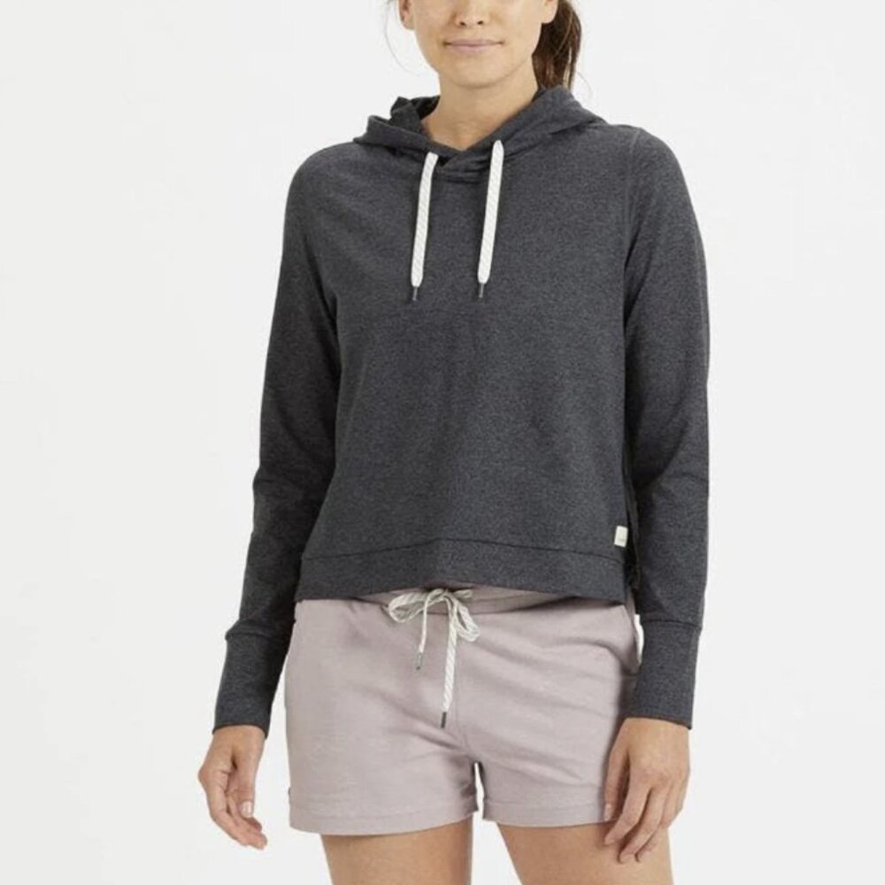 Vuori Halo Essential Hoodie Pullover DreamKnit Charcoal Gray Size Small
